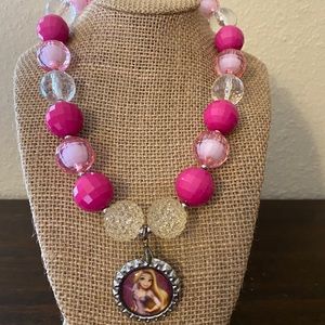 Pink Tangled Rapunzel Bubblegum Necklace